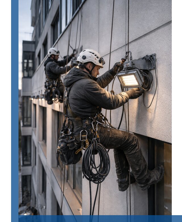 Монтаж фасадного освещения в Тулуне установка и подключение