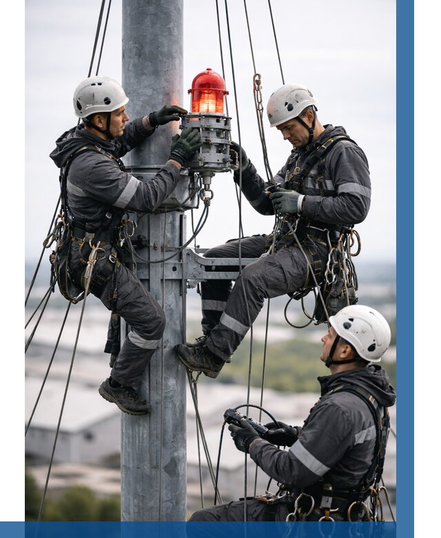 Монтаж заградительных огней в Тулуне от 9172 р. | ВЫСОТНИК-Тлн