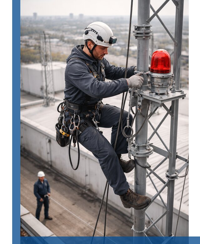 Монтаж заградительных огней и обслуживание объектов в Тулуне