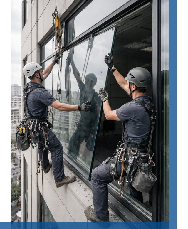 Замена стеклопакетов на высоте в Тулуне от 5935 р. | ВЫСОТНИК-Тлн