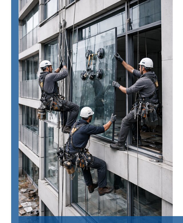 Фасадное остекление и монтаж витражей зданий в Тулуне под ключ
