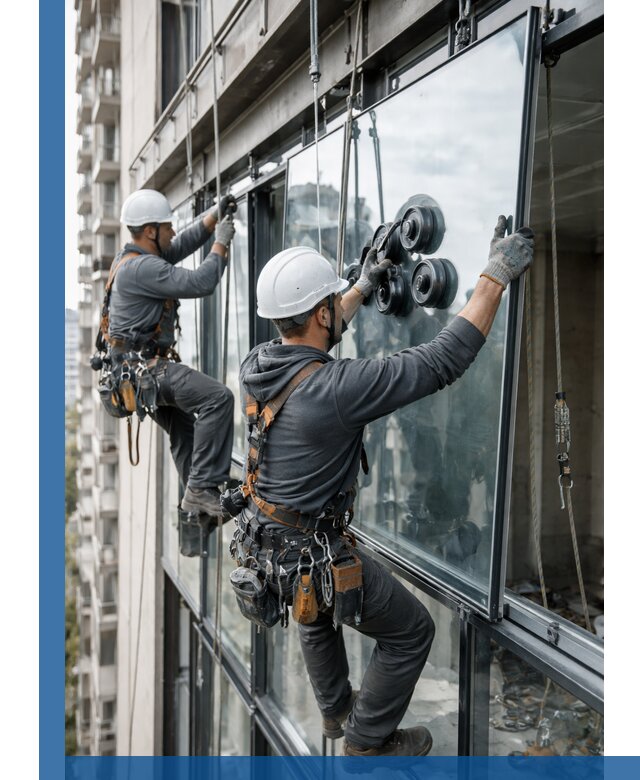 Витражное остекление фасадов и лоджий в Тулуне под ключ