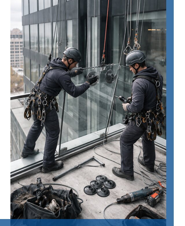 Монтаж стеклянных ограждений в Тулуне от 2698 р. | ВЫСОТНИК-Тлн