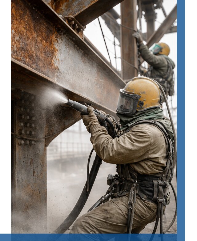 Пескоструйная очистка металлоконструкций в Тулуне по 647 р.  ВЫСОТНИК-Тлн