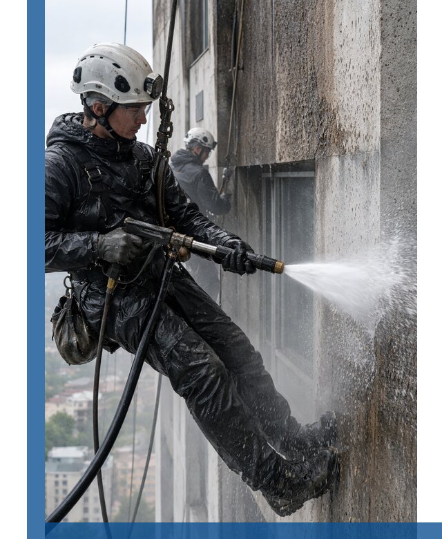 Гидроструйная очистка фасадов и конструкций в Тулуне