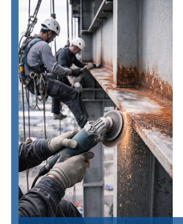 Зачистка металла от ржавчины и подготовка поверхностей в Тулуне