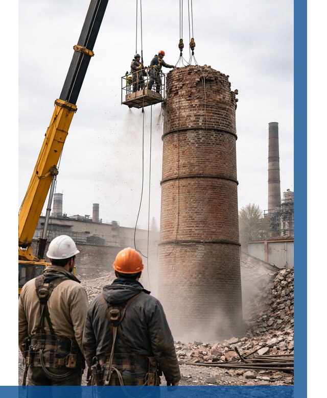 Демонтаж дымовой трубы в Тулуне от 97110 р. | ВЫСОТНИК-Тлн, смета