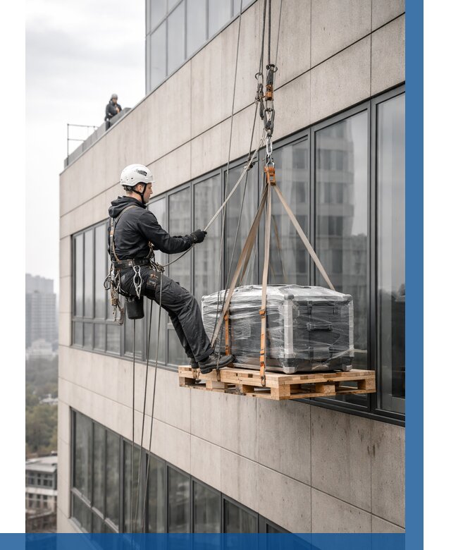 Спуск груза по фасаду в Тулуне от 3777 р. | ВЫСОТНИК-Тлн