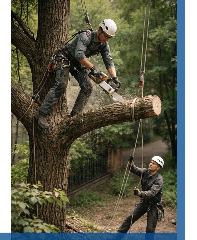Спил деревьев альпинистами в Тулуне от 8632 р. | ВЫСОТНИК-Тлн
