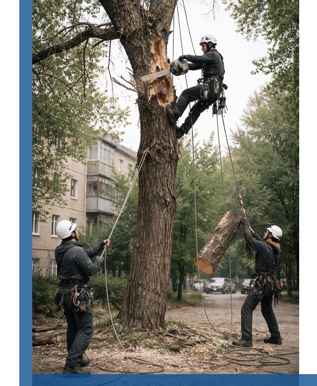 Срочное удаление аварийных деревьев в Тулуне с гарантией безопасности