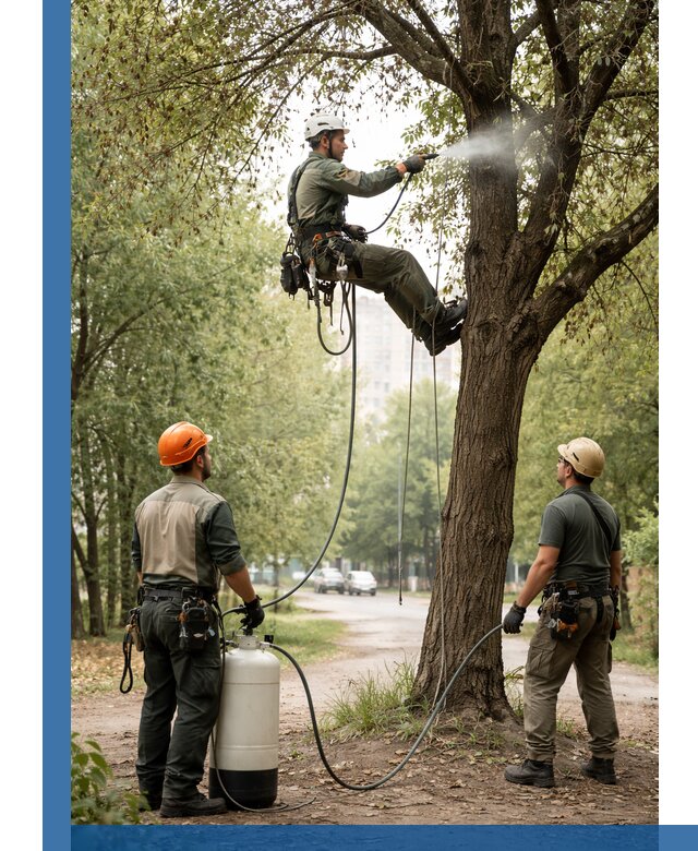 Обработка деревьев от вредителей в Тулуне профессиональная защита