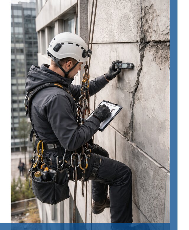 Обследование фасада альпинистами в Тулуне от 129 р. | ВЫСОТНИК-Тлн