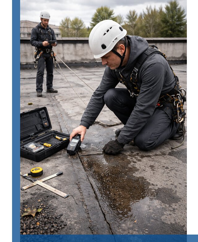 Обследование кровли на протечки и выявление дефектов в Тулуне