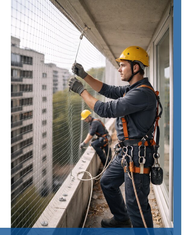 Монтаж сетки от птиц в Тулуне от 4856 р. | ВЫСОТНИК-Тлн