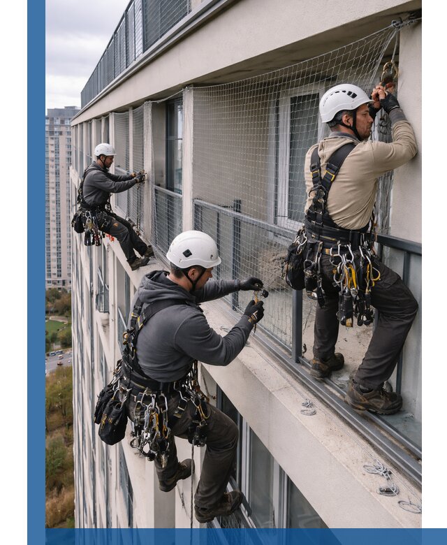 Профессиональный монтаж защитной сетки от птиц в Тулуне